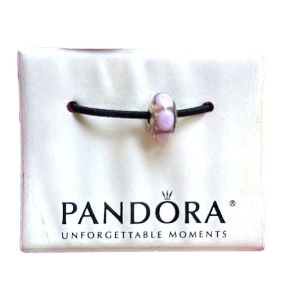 PANDORA™️ Sterling sSilver Murano Glass .925 Pink Bead Charm for Pandora Bracele - Picture 6 of 6